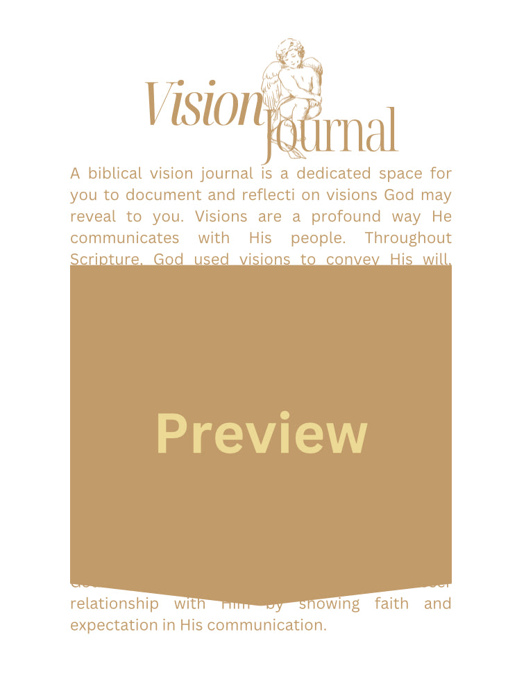 Biblical Dream Journal (printable) Mens - Crowns 4 Glory