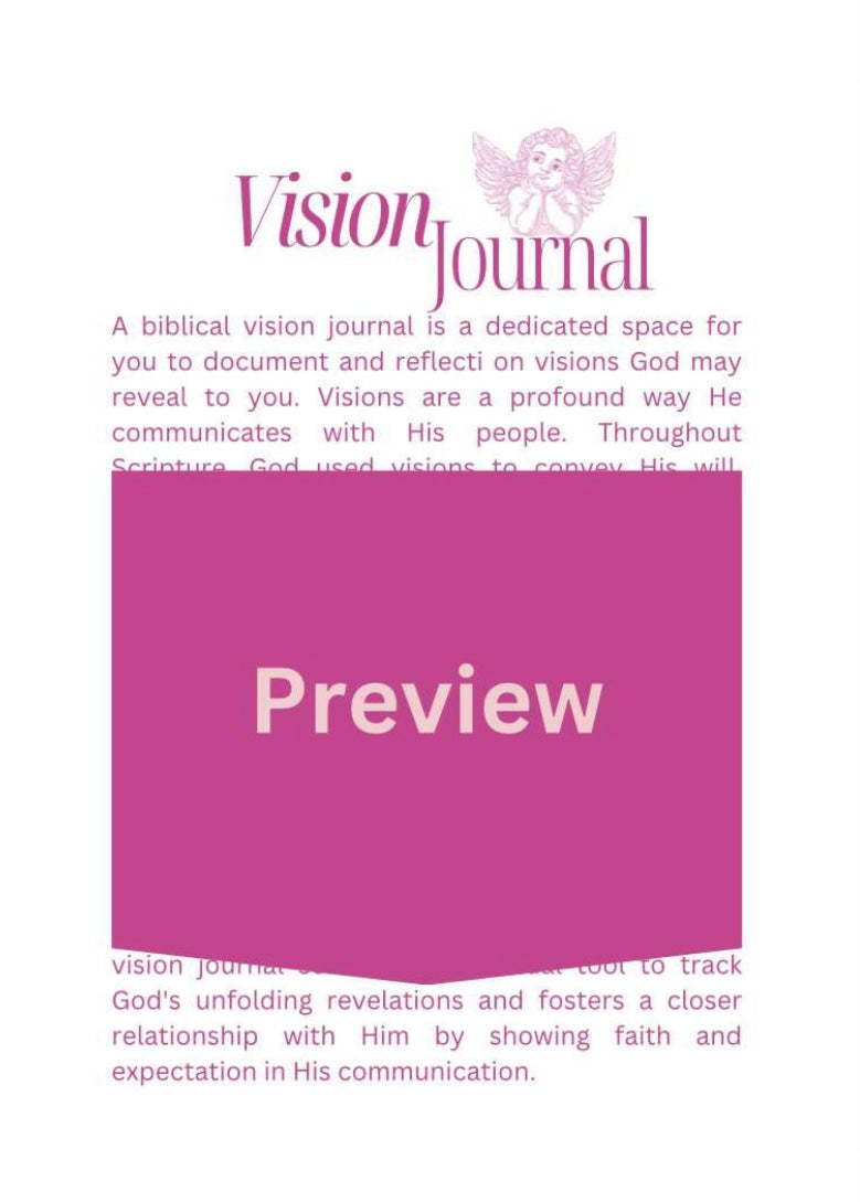 Biblical Dream Journal (printable) - Crowns 4 Glory