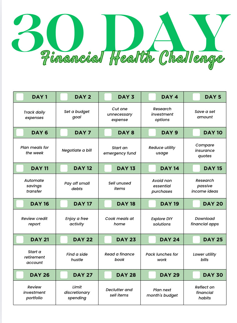 30 Financial Challenge - Crowns 4 Glory